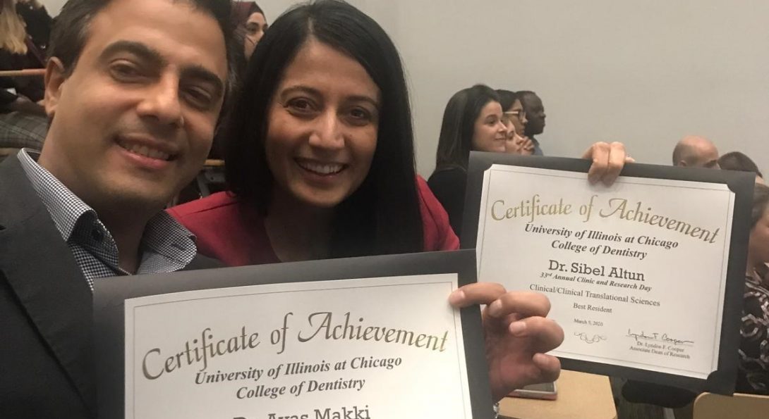 Orthodontic residents winning special awards on COD Clinic and Research Day 2020