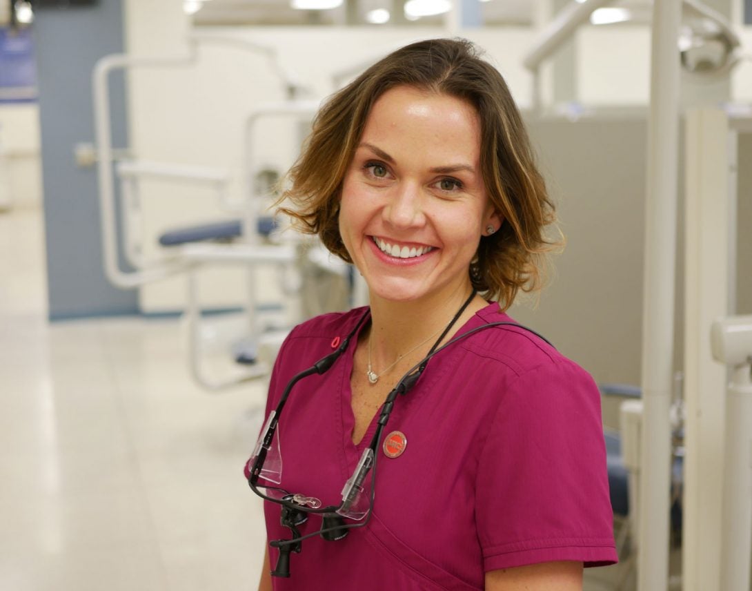 dentist smiling to camera