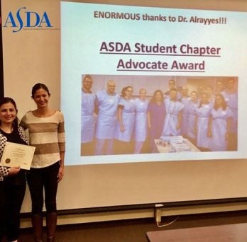 ASDA Honors Faculty for Community Outreach
                  