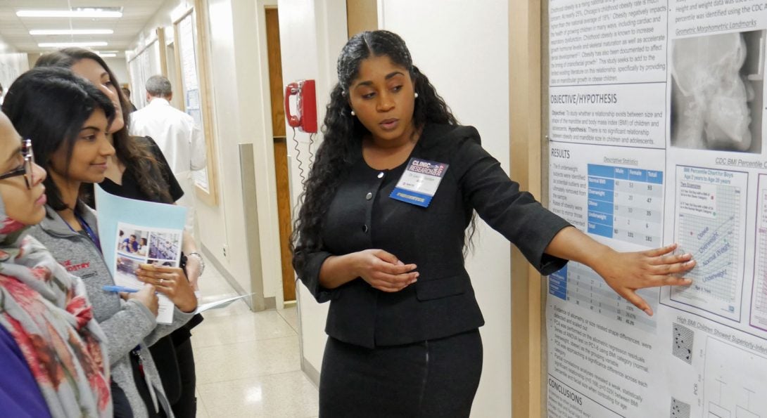 Orthodontic Residents Sharing Research Achievement at UIC COD Clinic and Research Day