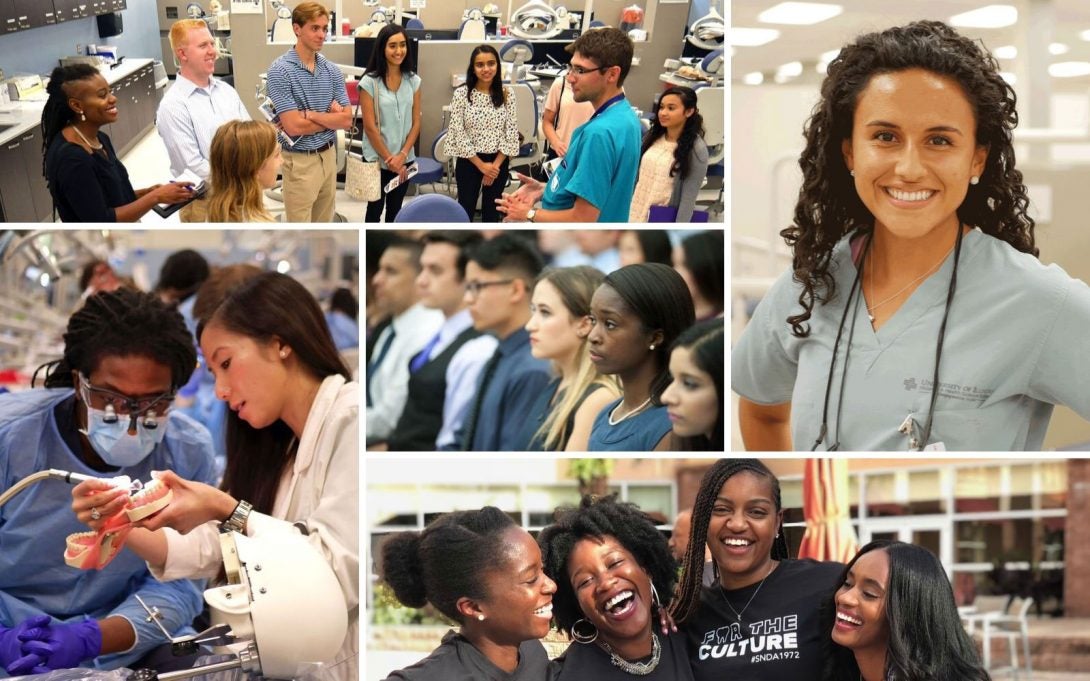 diversity collage of students smiling and working together