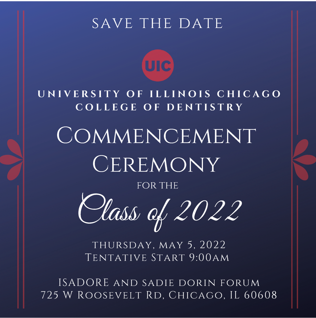Cod Academic Calendar 2022 Cod Commencement 2022 | College Of Dentistry | University Of Illinois  Chicago