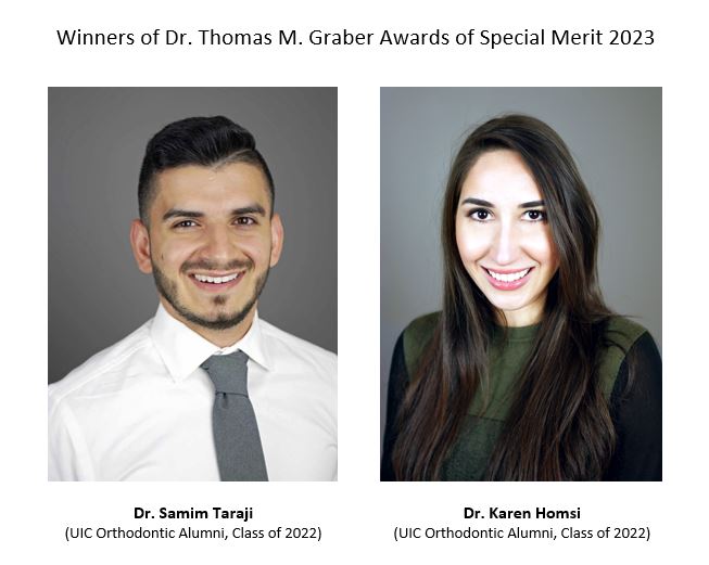 UIC Orthodontic Residents Awarded Dr. Thomas M. Graber Awards of Special Merit