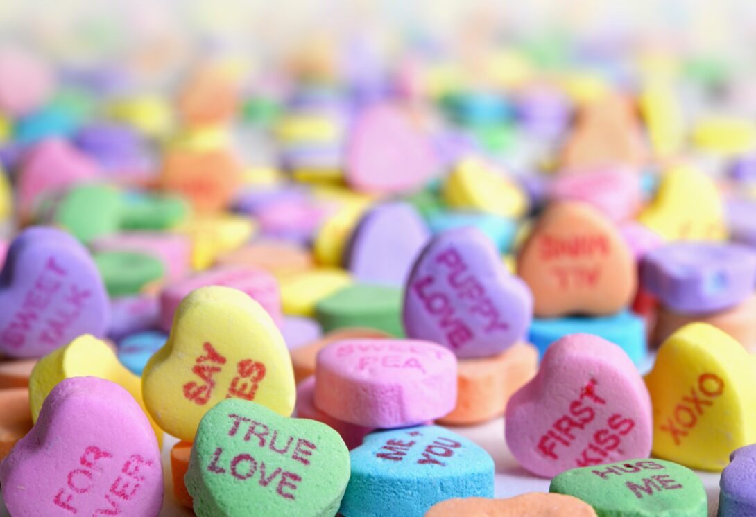Conversation hearts candy
