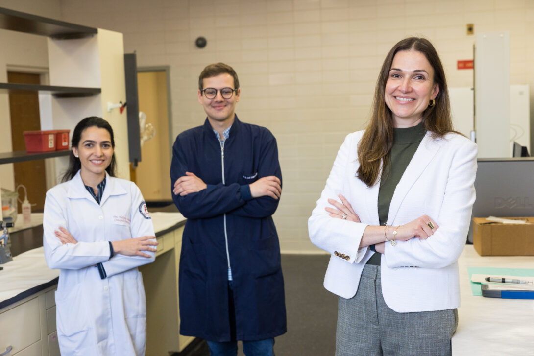 Dr. Bedran-Russo and two researchers posing with their arms crossed