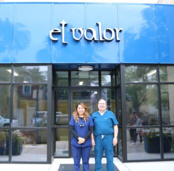 Angela Olivar and Dr. Robert Rada at El Valor
                  