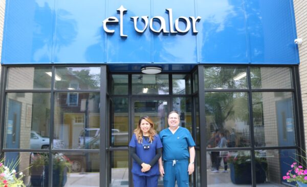 Angela Olivar and Dr. Robert Rada at El Valor