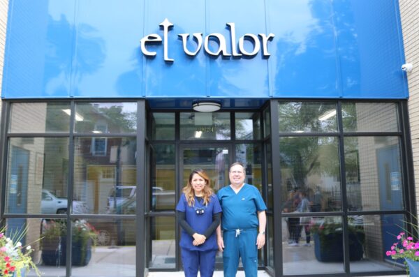 Angela Olivar and Dr. Robert Rada at El Valor
