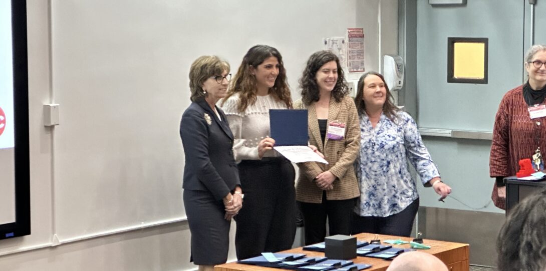 Dr. Emelia Karkazis for winning the 1st place of the OTM Innovation Award during the UIC College of Dentistry 2024 Clinic and Research Day