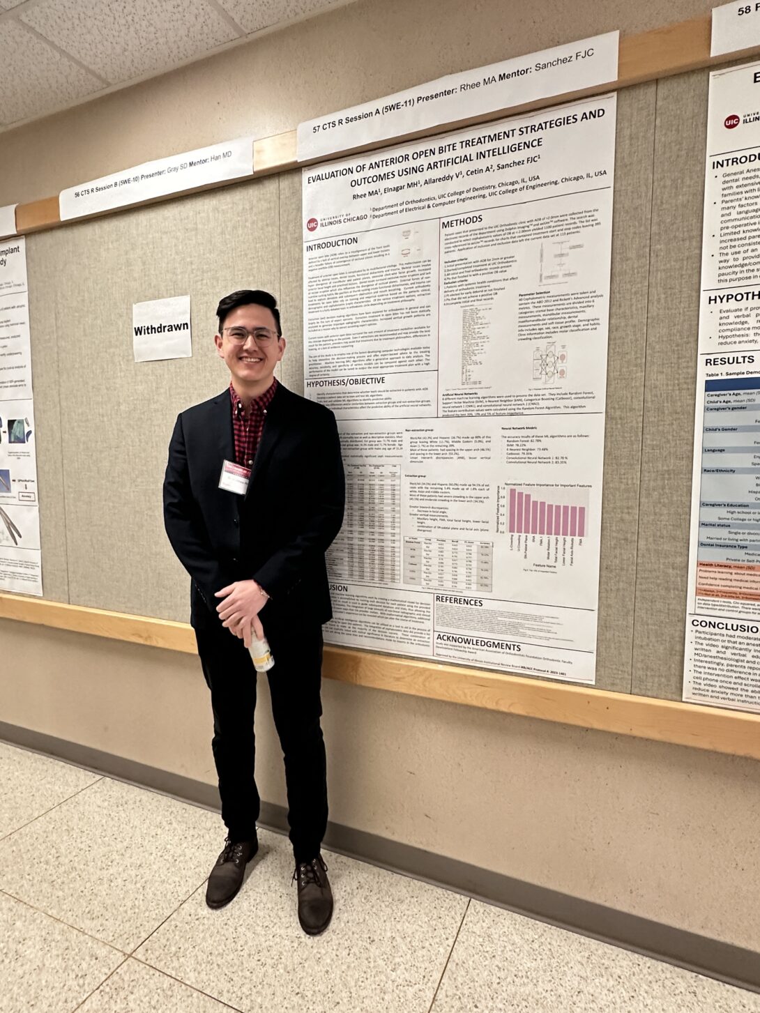 Dr. Matthew Rhee won the 2nd place of BTS Resident Award during the UIC College of Dentistry 2024 Clinic and Research Day