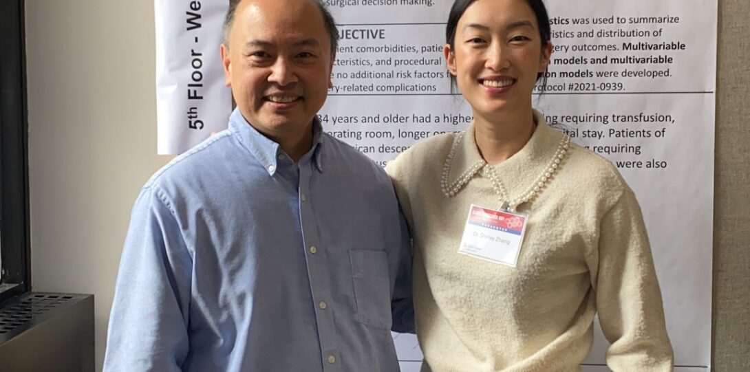 Dr. Budi Kusnoto and Dr. Shirley Zhang at the UIC College of Dentistry 2024 Clinic and Research Day