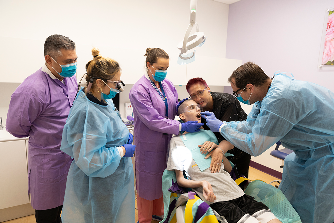 Patient care at the UIC College of Dentistry Inclusive Care Clinic