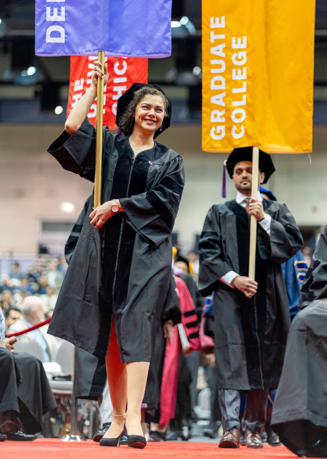 Students in white coats