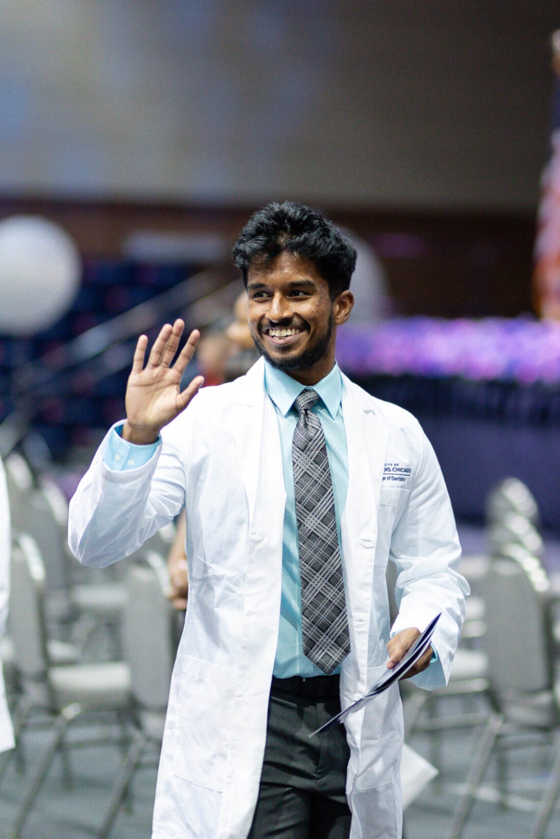 Students in white coats